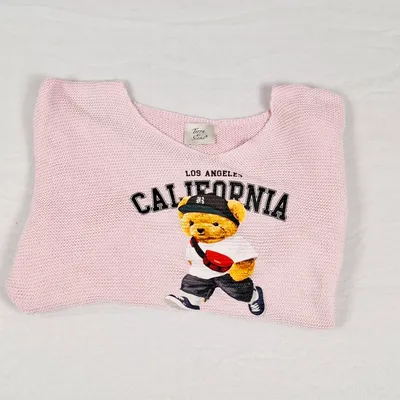 Pull rose ours California style casual facile à porter très bon état
